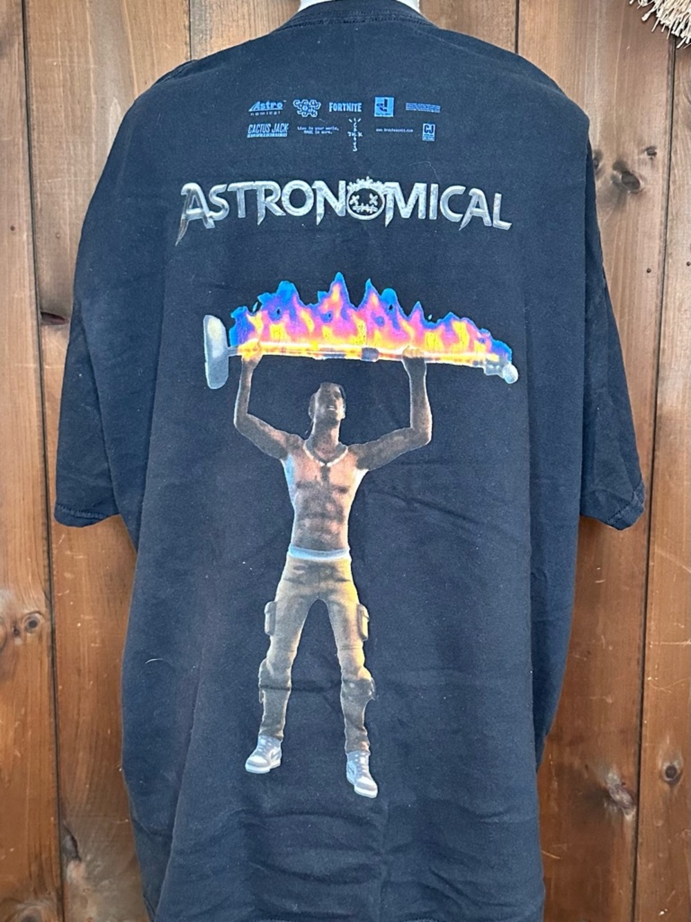 Cactus Jack Travis Scott ‘Astronomical’ Astro Rage T-Shirt USED XL Fortnite